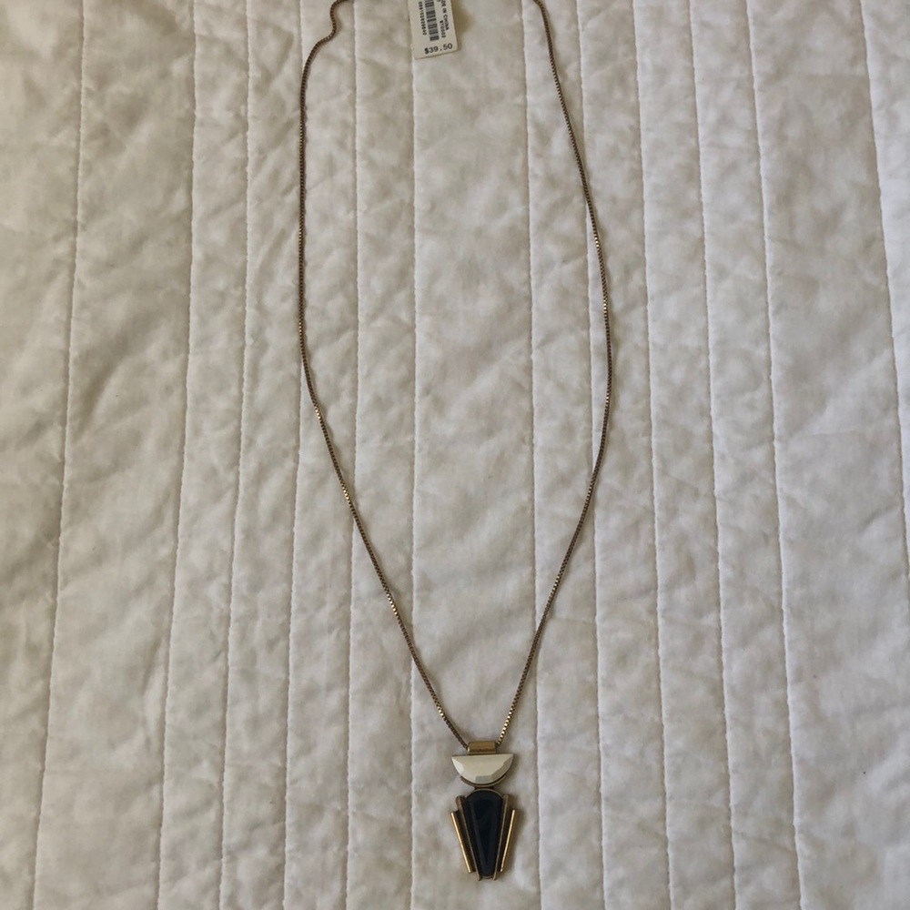 Long J.Crew Art Deco necklace